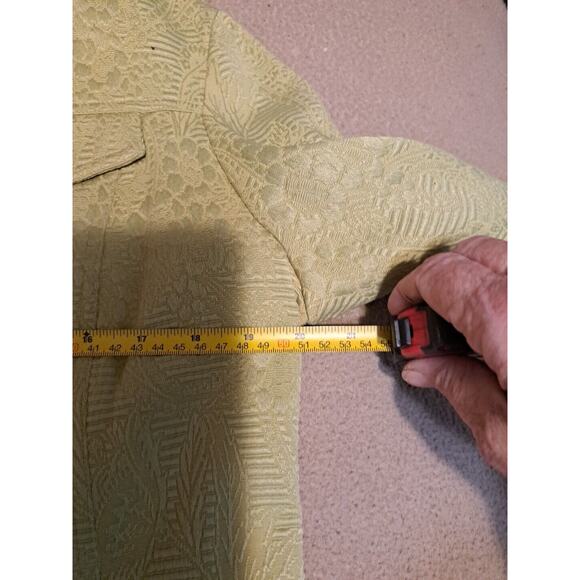 C13 Ruby Rd Blazer Womens Size 12 Green Career Zipper Pockets Ribbon Detail - Picture 6 of 10